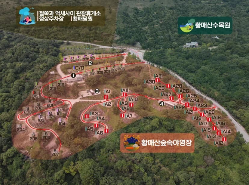 황매산 숲속야영장 사진 2