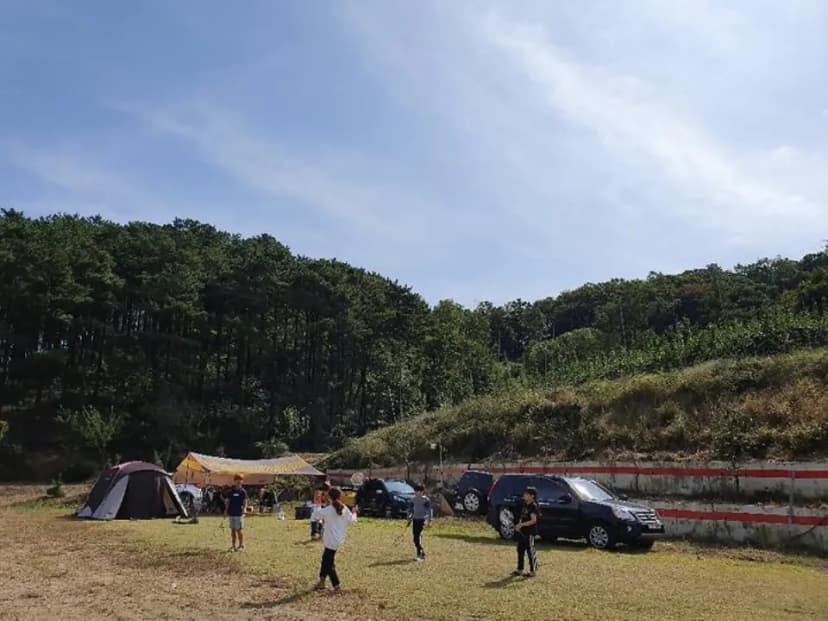 배나무꽃 캠핑장